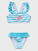 Stroje kąpielowe dla dziewczynek - Sinsay - Strój kąpielowy dwuczęściowy z falbankami - wielobarwny - miniaturka - grafika 1