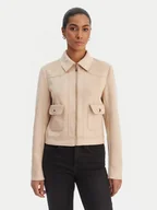 Kurtki damskie - Morgan Kurtka z imitacji skóry 261-GELATO Beżowy Slim Fit - miniaturka - grafika 1