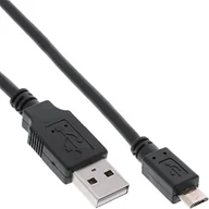 Kable USB - InLine Kabel USB microUSB 2m Czarny 31720Q - miniaturka - grafika 1