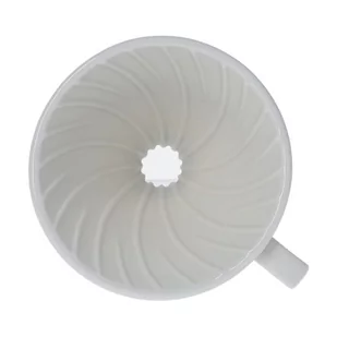 TIAMO Ceramiczny drip Tiamo z uchem V02 Biały 4715660755387 - Zaparzacze i kawiarki - miniaturka - grafika 2