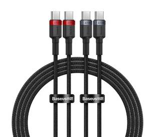 Baseus Cafule USB-C do USB-C 100W 2m 2szt Czerwono-czarny Szaro-czarny - Kable USB - miniaturka - grafika 1