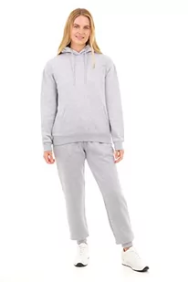 M17 Damska damska damska bluza z kapturem z recyklingu nad głową miękka przytulna bluza z kapturem bluza z długim rękawem sweter z kieszenią, szary, XS - Swetry damskie - miniaturka - grafika 1