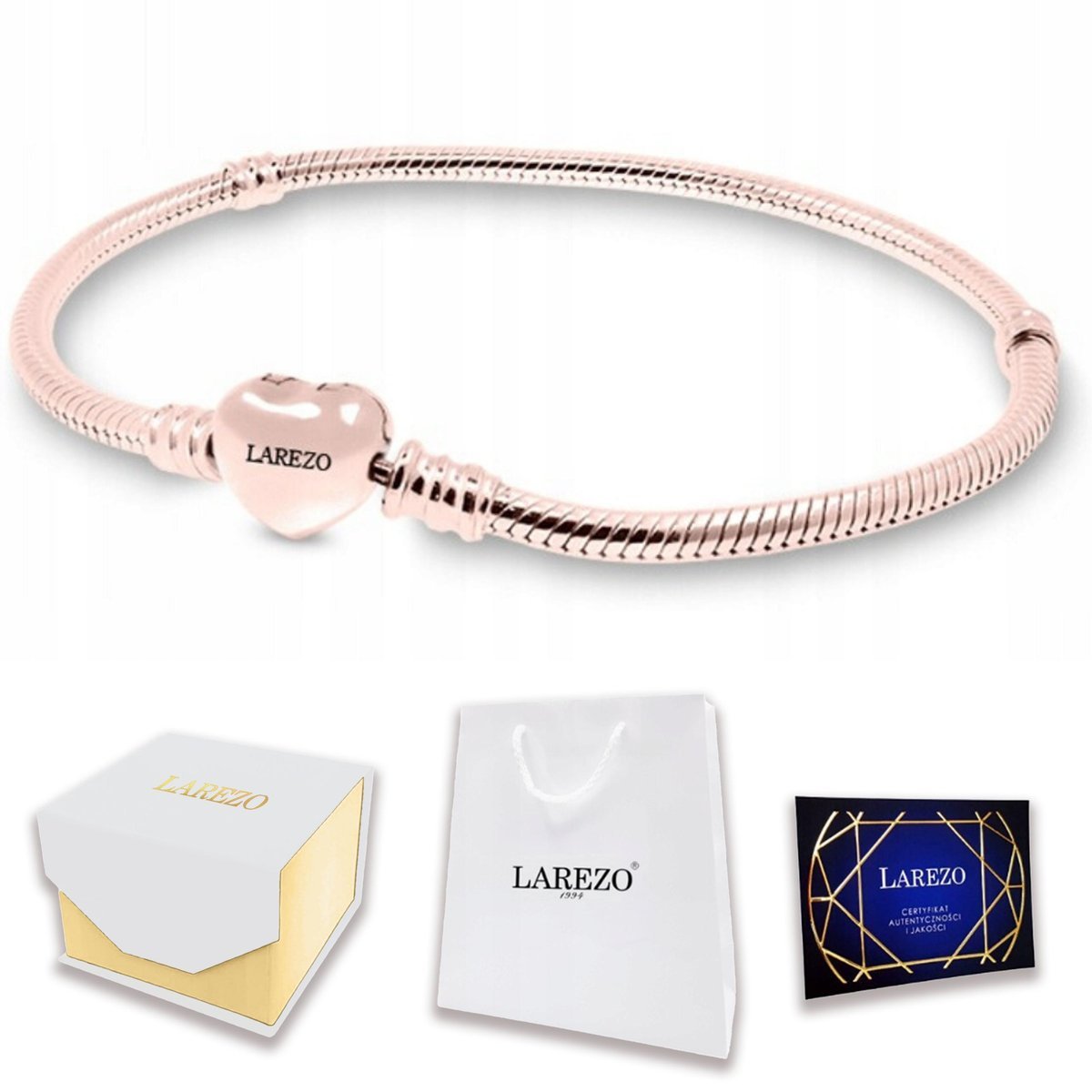 Bransoletka Pozłacana 17cm Modułowa Zapięcie Beczka na Charms SREBRO 925