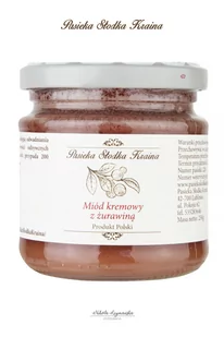 Pasieka Słodka Kraina, Miód kremowany z żurawiną, 250 g - Miód Pasieka Słodka Kraina, Miód kremowany z żurawiną, 250 g - Miód - miniaturka - grafika 1