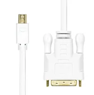 Złącza, przejściówki, adaptery - ProXtend Mini Displayport to DVI-D 24+1 2M Biały - miniaturka - grafika 1