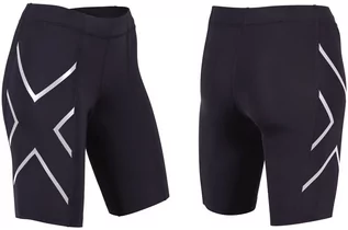 Spodnie sportowe damskie - 2XU Compression Spodnie krótkie Kobiety, black/silver L 2020 Legginsy do biegania WA4176B-BLKSIL-L - grafika 1