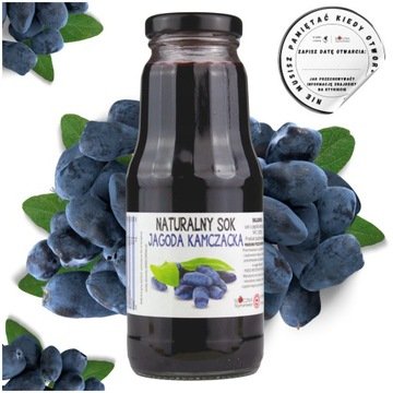 Sok Z Jagody Kamczackiej 100% Naturalny Tłoczony Nfc szklana butelka 300ML