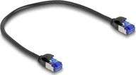 Kable miedziane - Delock Delock - Netzwerkkabel - RJ-45 M zu RJ-45 M - 25 cm - 4.5 mm - S/FTP - CAT 6a - halogenfrei, ohne Haken - Schwarz 80225 - miniaturka - grafika 1