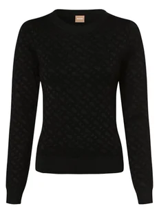 BOSS Sweter damski Kobiety wiskoza czarny wzorzysty, S - Swetry damskie - miniaturka - grafika 1