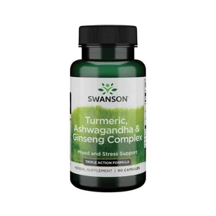 Swanson Full Spectrum Turmeric Ashwagandha & Ginseng 60 Kapsułek - Układ pokarmowy - miniaturka - grafika 1