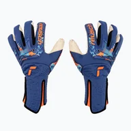 Piłka nożna - Rękawice bramkarskie Reusch Attrakt Speedbump Strapless AdaptiveFlex true blue/shocking orange - miniaturka - grafika 1