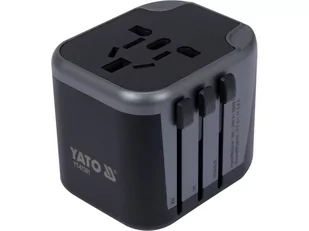 UNIWERSALNY ADAPTER PODRÓŻNY DO PONAD 150 KRAJÓW Z ŁADOWARKĄ 2 X USB 5V/2,4A - Kostki, złączki, wtyczki - miniaturka - grafika 1