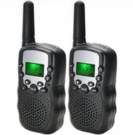 Krótkofalówki - BABLO WALKIE TALKIE 2 SZT KRÓTKOFALÓWKI DUŻY ZASIĘG DO 3 KM ŁOKI TOKI CZARNE - miniaturka - grafika 1