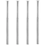 Meble modułowe i akcesoria - vidaXL Teleskopowe nogi do stołu, 4 szt., chromowane, 710-1100 mm - miniaturka - grafika 1