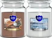 Świece - ZESTAW DUŻA Świeca zapachowa w słoiku BISPOL Aura 100H MIX "6" 2szt. - miniaturka - grafika 1