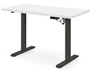 Biurka - EDINOS Biurko z funkcją regulacji wysokości biały + czarny S3-C54 - miniaturka - grafika 1