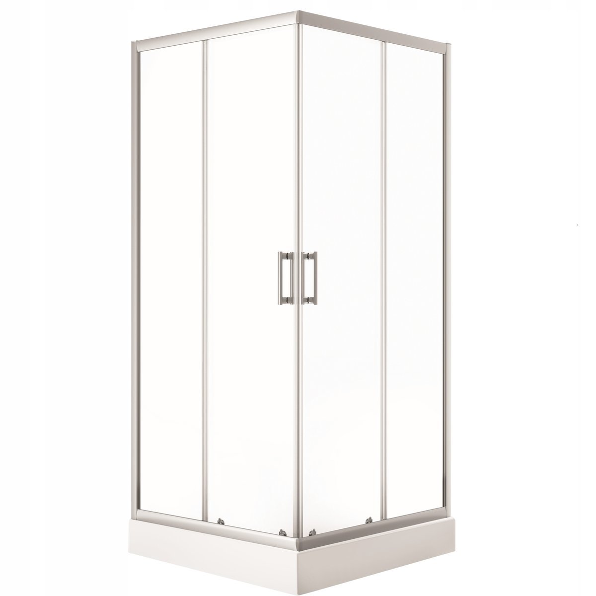 Bresso Kabina Prysznicowa Natryskowa Kwadratowa 80x80 Brodzik + Syfon Chrom