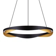 Lampy sufitowe - Wisząca lampa do jadalni PATAPO LE44460 LED 53W 3000K ring czarna złota - miniaturka - grafika 1