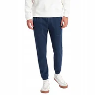 Dresy męskie - Spodnie męskie dresowe CARROT z dzianiny ciemnonieb. V5 OM-PASK-0143 S - miniaturka - grafika 1