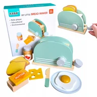 Domki dla lalek - Zestaw kuchenny dla dzieci drewniane zabawki akcesoria do kuchni TOSTER - miniaturka - grafika 1