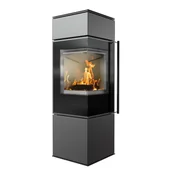 Piece wolnostojące - Piec stalowy koza REN S lewy, Ø 150 7 kW - miniaturka - grafika 1