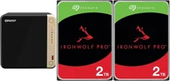 Serwery plików NAS i macierze dyskowe - Serwer plików Qnap TS-464-8G + 2x Seagate IronWolf 2TB ST2000VN003 - miniaturka - grafika 1