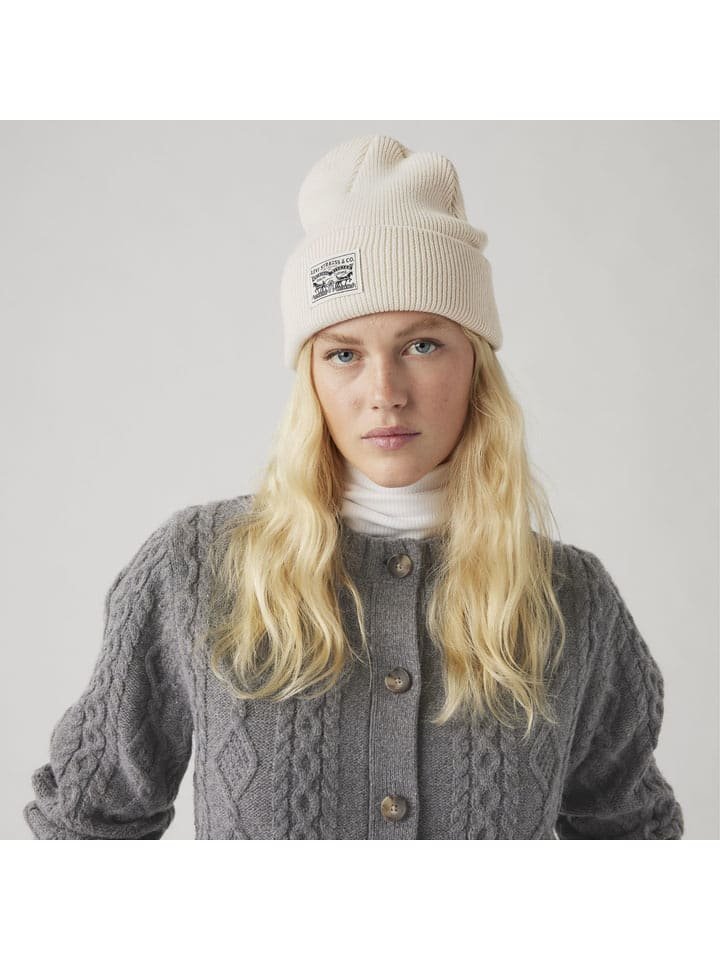 Levi's Czapka beanie w kolorze beżowym