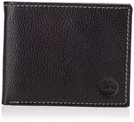 Portfele - Timberland Męski skórzany portfel z dołączoną kieszenią z klapką, Czarny (Sportz), rozmiar uniwersalny - miniaturka - grafika 1