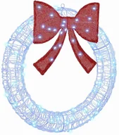 Ozdoby bożonarodzeniowe - vidaXL Wianek Ze LED Lights Niebieski 75 cm Akryl - miniaturka - grafika 1