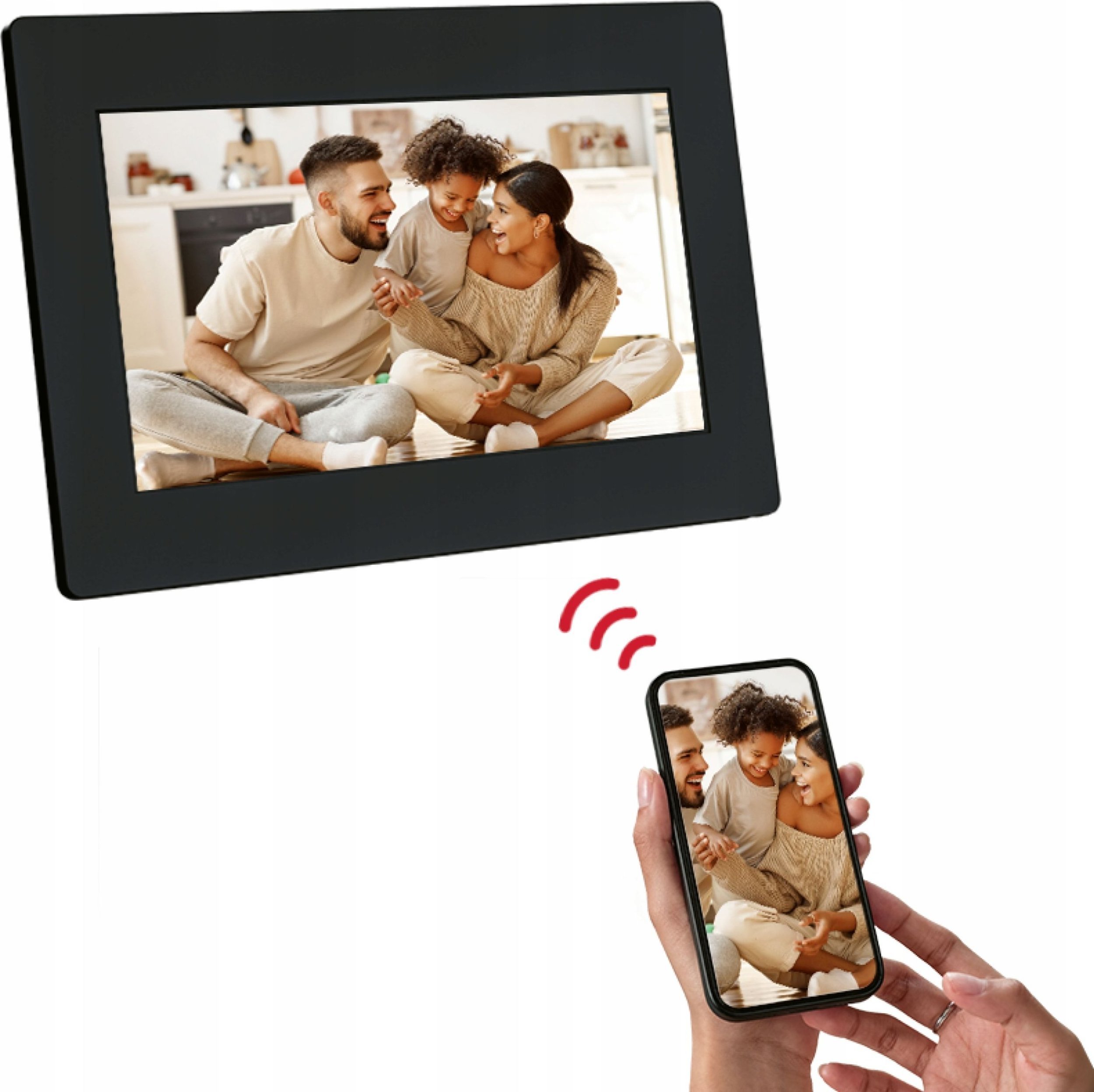 Ramka AgfaPhoto Ramka Cyfrowa 7'' LCD HD AGFA WiFi Auto Obrót Czujnik Ruchu Pamięć 32GB / APF700 Wi-Fi