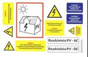 Akcesoria do kolektorów i fotowoltaiki - Zestaw naklejek ostrzegawczych PV - miniaturka - grafika 1