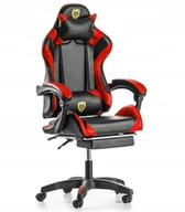 Fotele gamingowe - FOTEL GAMINGOWY Z PODNÓŻKIEM PODSTAWA NA NOGI KUBEŁKOWY BIUROWY GRACZA - miniaturka - grafika 1