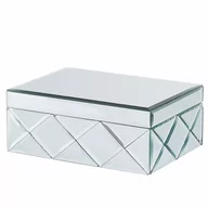 Pudełka i szkatułki - Szkatułka na biżuterię lustrzana srebrna GORRON kod: 4251682255530 - miniaturka - grafika 1