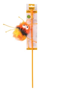 DINGO Wędka dla kota Spike pomarańczowa - Zabawki dla kotów - miniaturka - grafika 1