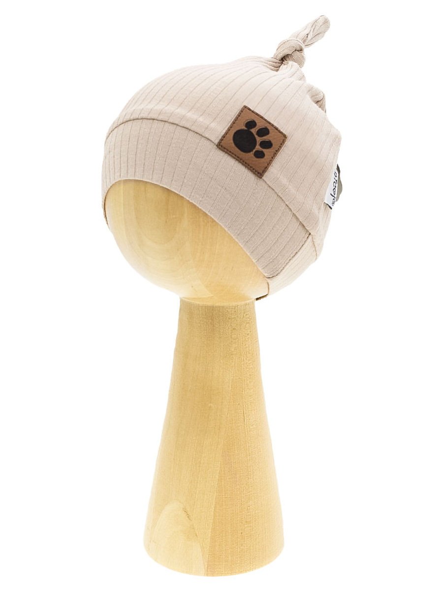 Dziecięca czapka supełek beżowa Nicol r.74