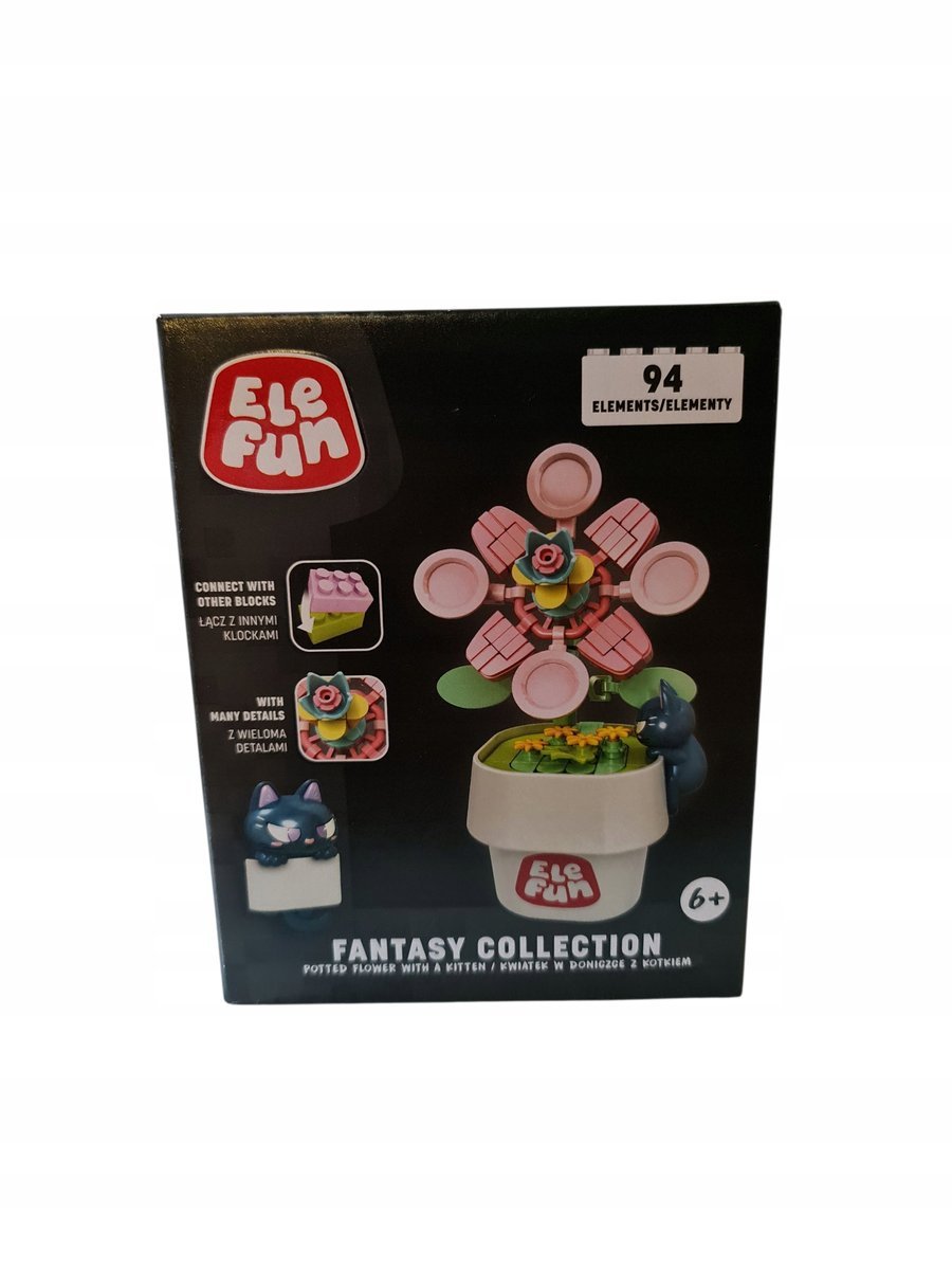 Elefun Fantasy Collection Kwiatek w doniczce różowy Klocki 94el.
