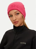 Czapki damskie - Guess Czapka AW5179 POL01 Różowy - miniaturka - grafika 1