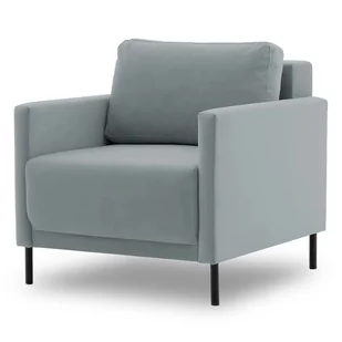 Elegancki fotel welurowy, Laya 70, 85x96x90 cm, jasny szary - Fotele - miniaturka - grafika 1