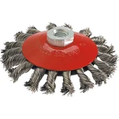 Materiały ścierne - Graphite Szczotka druciana tarczowa odgięta 100mm M14 57H589 - miniaturka - grafika 1