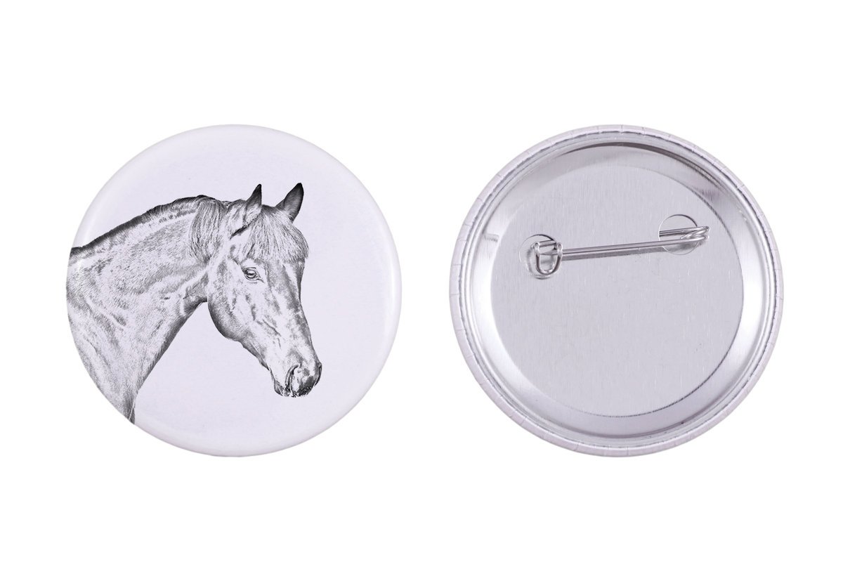 Koń gniady - ozdoba koszuli, przypinka do torby, idealny prezent z możliwościa dodanie swojej grafiki marki Art-Dog