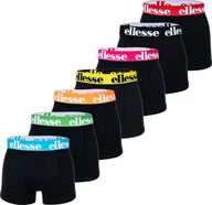 Majtki męskie - ellesse Bokserki męskie, 7 pack - Yema 7 Pack Bokserki, Logo, Bawełna Stretch Czarny/Multi L - miniaturka - grafika 1
