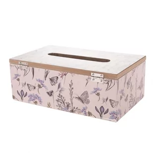 Drewniane pudełko na chusteczki Pinkie różowy,24 x 9 x 14 cm - Dekoracje domu - miniaturka - grafika 1