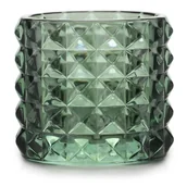 Świeczniki - Świecznik MALAGA kolor butelkowa zieleń styl glamour ameliahome - CANDLEHOLDER/AH/MALAGA/BOTTLEGREEN/7X6,5 - miniaturka - grafika 1