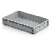 Pojemniki przemysłowe - Plastikowa skrzynka, 600x400x120 mm - miniaturka - grafika 1