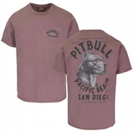 Koszulki męskie - Koszulka męska T-SHIRT PIT BULL PACIFIC Dusty Pitbull bawełniana bordowa S - miniaturka - grafika 1