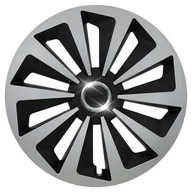 Kołpaki samochodowe - Osłona koła Fox Ring 14 &amp;quot;, jedna sztuka - czarno-srebrna - miniaturka - grafika 1