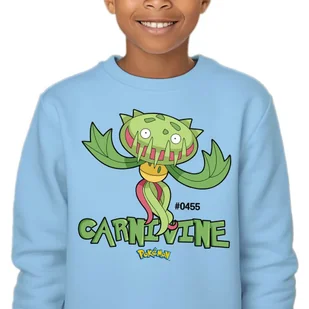 Bluza Dziecięca Blue Bez Kaptura Prezent Dla Dziecka Carnivine 140 Wzory - Bluzy dla dziewczynek - miniaturka - grafika 1