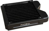 Chłodzenie wodne - Phobya R27-S120 Radiator, 120 mm Radiator, 18 FPI, Kupferlamellen, 2x G1/4-Zoll-Anschlüsse - schwarz - miniaturka - grafika 1