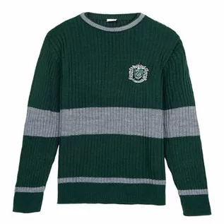 Swetry męskie - CERDÁ LIFE'S LITTLE MOMENTS - Męski i damski sweter z dzianiny Harry Potter z okrągłym dekoltem i długim rękawem w stylu Tricot - Oficjalna licencja Warner Bros, Zielony, XL - grafika 1