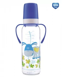 Canpol babies Babies, Butelka i uchwyt, Kolorowa farma: pies, 250 ml - Butelki dla niemowląt - miniaturka - grafika 1